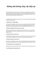 Tài liệu Không ảnh hưởng công việc hiện tại docx