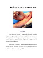 Tài liệu Thuốc gây tê, mê - Con dao hai lưỡi doc