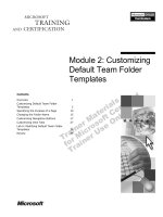 Tài liệu Module 2: Customizing Default Team Folder Templates ppt