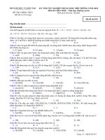 Tài liệu Đề thi chính thức kỳ thi tốt nghiệp THPT 2010 môn Hóa - Giáo dục thường xuyên (Mã đề thi 953) ppt