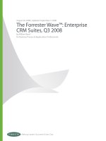 Tài liệu The Forrester Wave™: Enterprise CRM Suites, Q3 2008 ppt