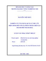 Luận văn nghiên cứu ứng dụng quản lý nhu cầu điện(DSM) đối với lộ 475e9 9 thuộc điện lực thành phố thanh hoá 