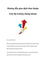 Tài liệu Hướng dẫn giao dịch thoả thuận trên thị trường chứng khoán pptx