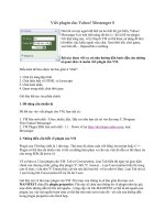 Tài liệu Viết plugin cho Yahoo! Messenger 8 ppt