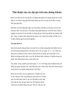 Tài liệu Thủ thuật của các đại gia trên sàn chứng khoán docx