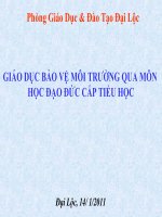 Tài liệu Giáo dục BVMT qua môn Đạo đức