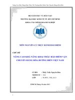 Nâng cao khả năng khai thác thị trường bảo hiểm vận chuyển hàng hóa biển 