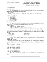 Bài giảng Đề thi học sinh giỏi huyện môn Sinh học năm học 2010_2011