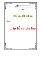 Tài liệu Đồ án tốt nghiệp :Lập hồ sơ xây lắp pdf
