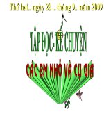Bài giảng Tập đọc - Kể chuyện Tiết 15