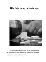 Tài liệu Hãy thận trọng với thuốc ngủ pptx