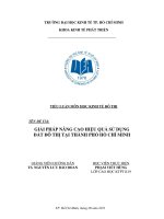Giải pháp nâng cao hiệu quả sử dụng đất đô thị tại thành phố hồ chí minh 