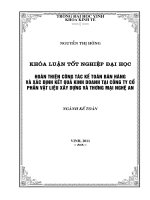 Hoàn thiện công tác kế toán bán hàng và xác định kết quả kinh doanh tại công ty cổ phần vật liệu xây dựng và thương mại nghệ an luận văn tốt nghiệp đại học 