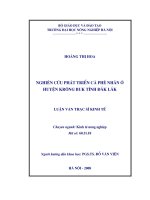 nghiên cứu phát triển cà phê nhân ở huyện krông tỉnh đắc lắc 