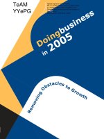 Tài liệu Doing Business in 2005 Removing Obstacles to Growth pptx