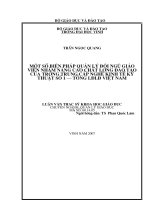 Một số giải pháp quản lí đội ngũ giáo viên nhằm nâng cao chất lượng đào tạo nghề của trường trung cấp nghề kinh tế kỹ thuật số 1 