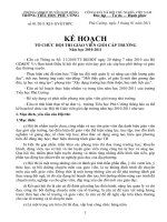 Bài soạn Kế hoạch thi giáo vien giỏi cap trường