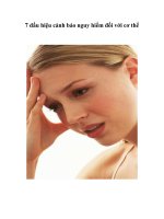 Tài liệu 7 dấu hiệu cảnh báo nguy hiểm đối với cơ thể doc