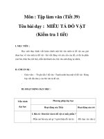 Tài liệu Tập làmm văn 4 - MIÊU TẢ ĐỒ VẬT (Kiểm tra 1 tiết) doc