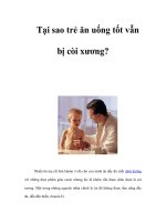 Tài liệu Tại sao trẻ ăn uống tốt vẫn bị còi xương? doc