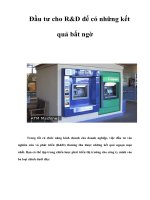 Tài liệu Đầu tư cho R&D để có những kết quả bất ngờ doc