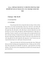 Tài liệu CHỈ ĐẠO NỘI DUNG VÀ PHƯƠNG PHÁP DẠY HỌC ĐỂ RÈN KĨ NĂNG SỬ DỤNG DẤU CÂU CHO HỌC SINH TIỂU HỌC ppt