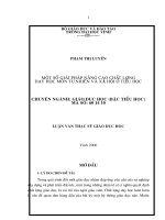 Một số giải pháp nâng cao chất lượng dạy học môn tự nhiên và xã hội ở tiểu học 