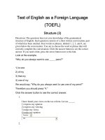 Tài liệu TOEFL Structure 3 pdf
