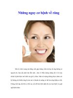 Tài liệu Những nguy cơ bệnh về răng pdf