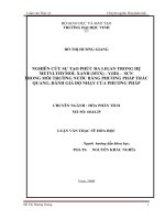 Nghiên cứu sự tạo phức đaligan trong hệ metylthymol xanh ( MTX )   y ( III )   SCN   trong môi trường nước bằng phương pháp trắc quang, đánh giá độ nhạy của phương pháp 