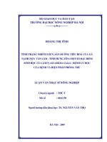 Tình trạng nhiểm FASCIOLA SPP và EURYTREMA SPP truyền lây giữa trâu, bò, dê, và người ở tỉnh thái bình và biện pháp phòng trừ 