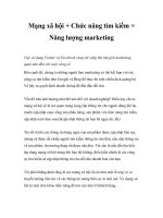 Tài liệu Mạng xã hội + Chức năng tìm kiếm = Năng lượng marketing pptx