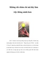 Tài liệu Không chỉ chăm chỉ mà hãy làm việc thông minh hơn pptx