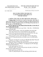 Bài soạn BÁO CÁO SƠ KẾT CĐ HK1