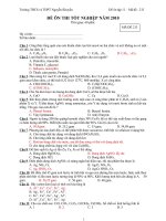 Gián án đề thu thử TN của trường THPT Nguyễn Khuyến