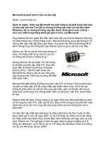 Tài liệu Microsoft sẽ phát hành 5 bản vá bảo mật doc