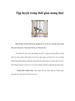 Tài liệu Tập luyện trong thời gian mang thai doc