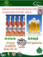 Slide đánh giá tài sản thương hiệu bia huda extra của khách hàng tại thành phố vinh  nghệ an 