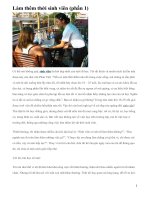 Làm thêm thời sinh viên (phần 1)