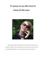 Tài liệu Từ quảng cáo qua điện thoại tới khủng bố điện thoại pptx