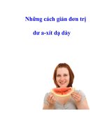 Tài liệu Những cách giản đơn trị dư a-xít dạ dày ppt