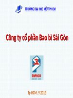 Slide đề tài dự án mở RỘNG sản XUẤT tại CÔNG TY TNHH BIA HUẾ 