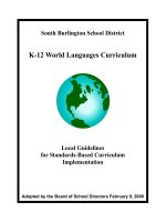 Tài liệu K-12 World Languages Curriculum ppt
