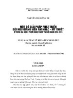 Một số giải pháp pháp triển đội ngũ giảng viên âm nhạc   mỹ thuật ở trường đại học sư phạm nghệ thuật TW giai đoạn 2010 2015 