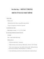 Tài liệu Gíao án toán lớp 1 - ĐIỂM Ở TRONG ĐIỂM Ở NGOÀI MỘT HÌNH ppt