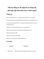 Tài liệu Thủ tục đăng ký đề nghị tài trợ tham dự hội nghị, hội thảo khoa học ở nước ngoài pdf