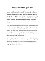 Tài liệu Giúp nhân viên tự ra quyết định ppt