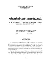 Luận văn ngôn ngữ trần thuật trong tiểu thuyết một mình một ngựa của ma văn kháng 