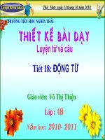 Gián án LTVC: Động từ