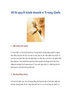 Tài liệu 10 bí quyết kinh doanh ở Trung Quốc doc